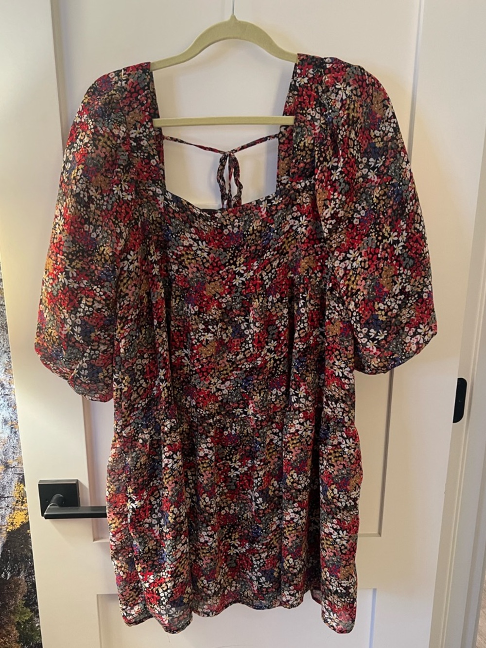 Floral Puff Sleeve baby doll dress